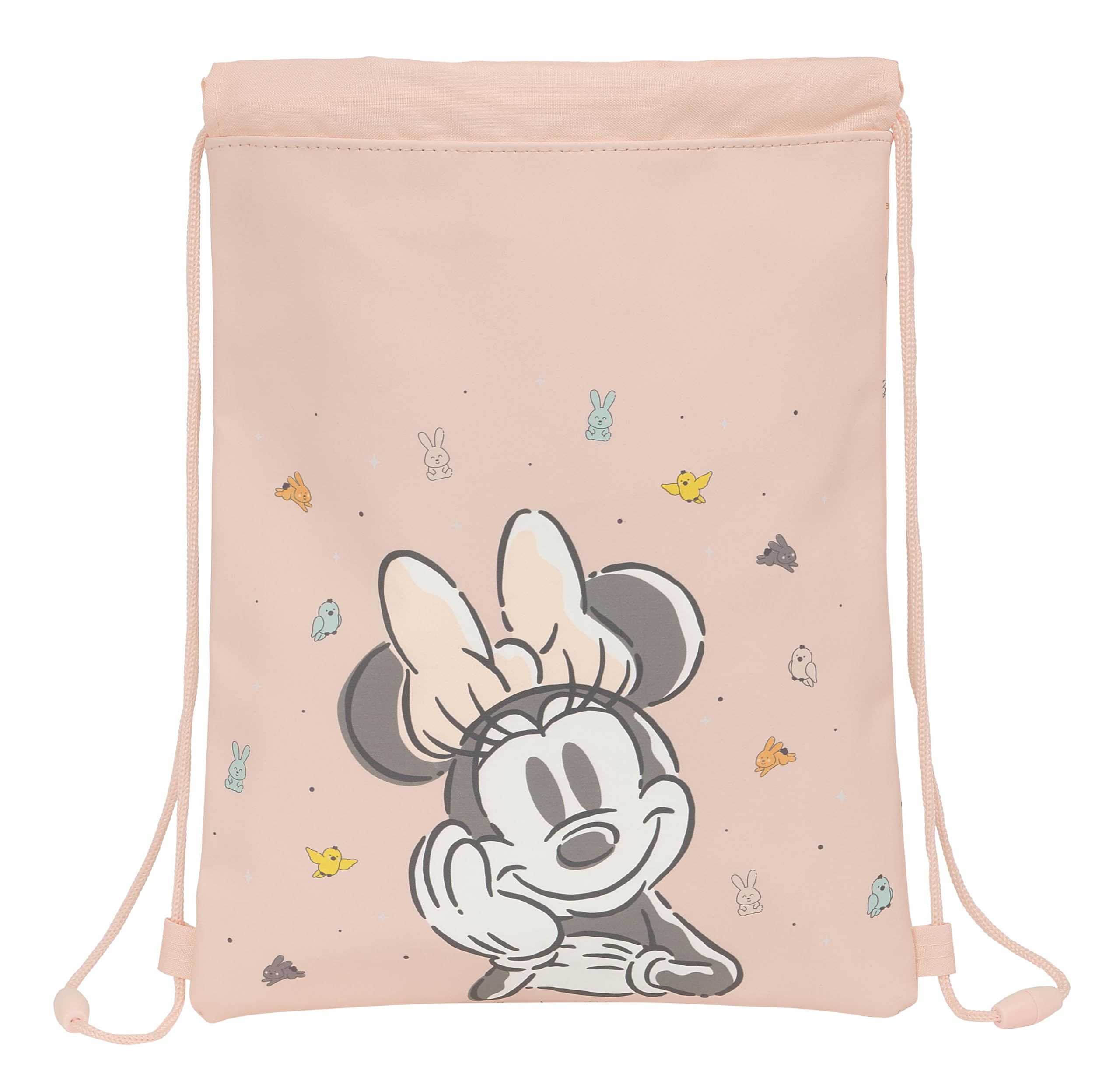 Safta MINNIE MOUSE BABY - Junior Flat Bag Backpack, Ideal for Children of Different Ages, Comfortable and Versatile, Quality and Resistance, 26 x 34 cm, Light Pink, light pink, Estándar, Casual