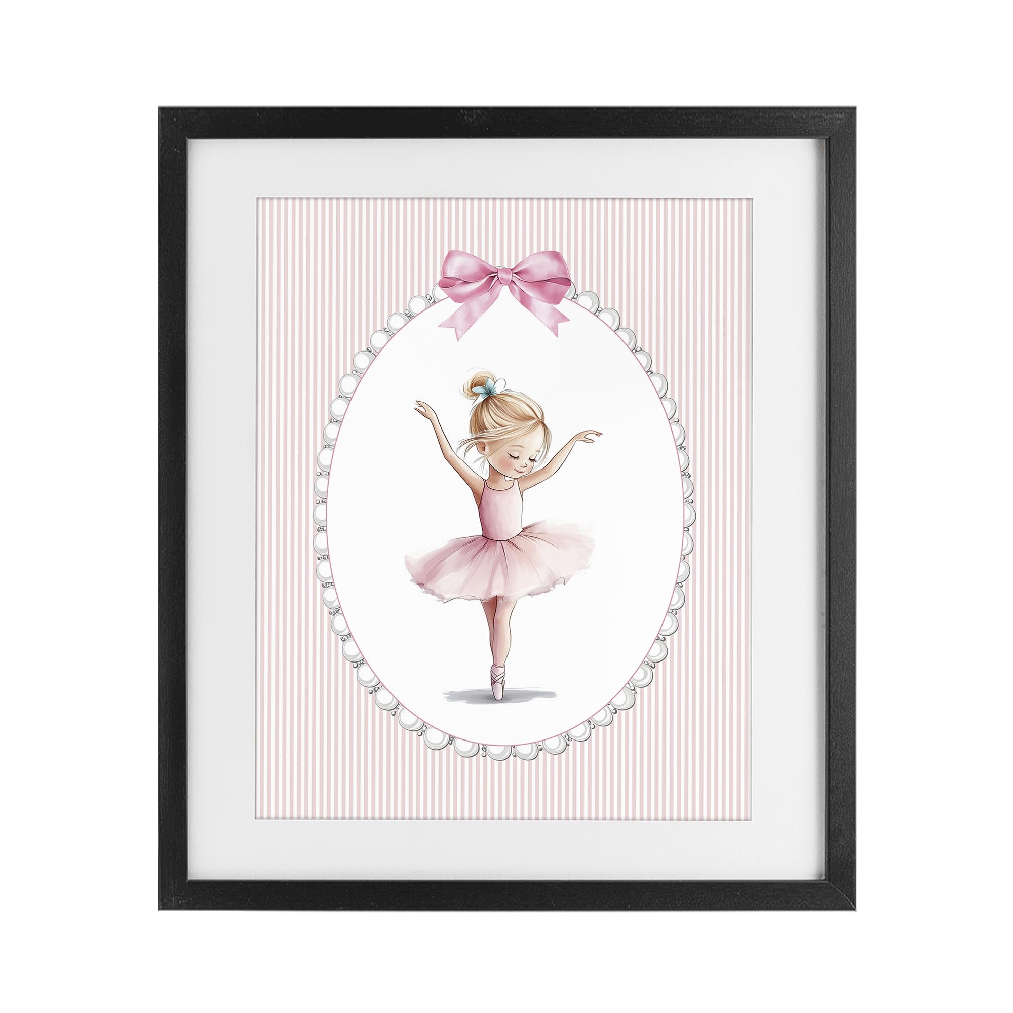'Dance Pink Ballerina'| Framed Print Under Glass