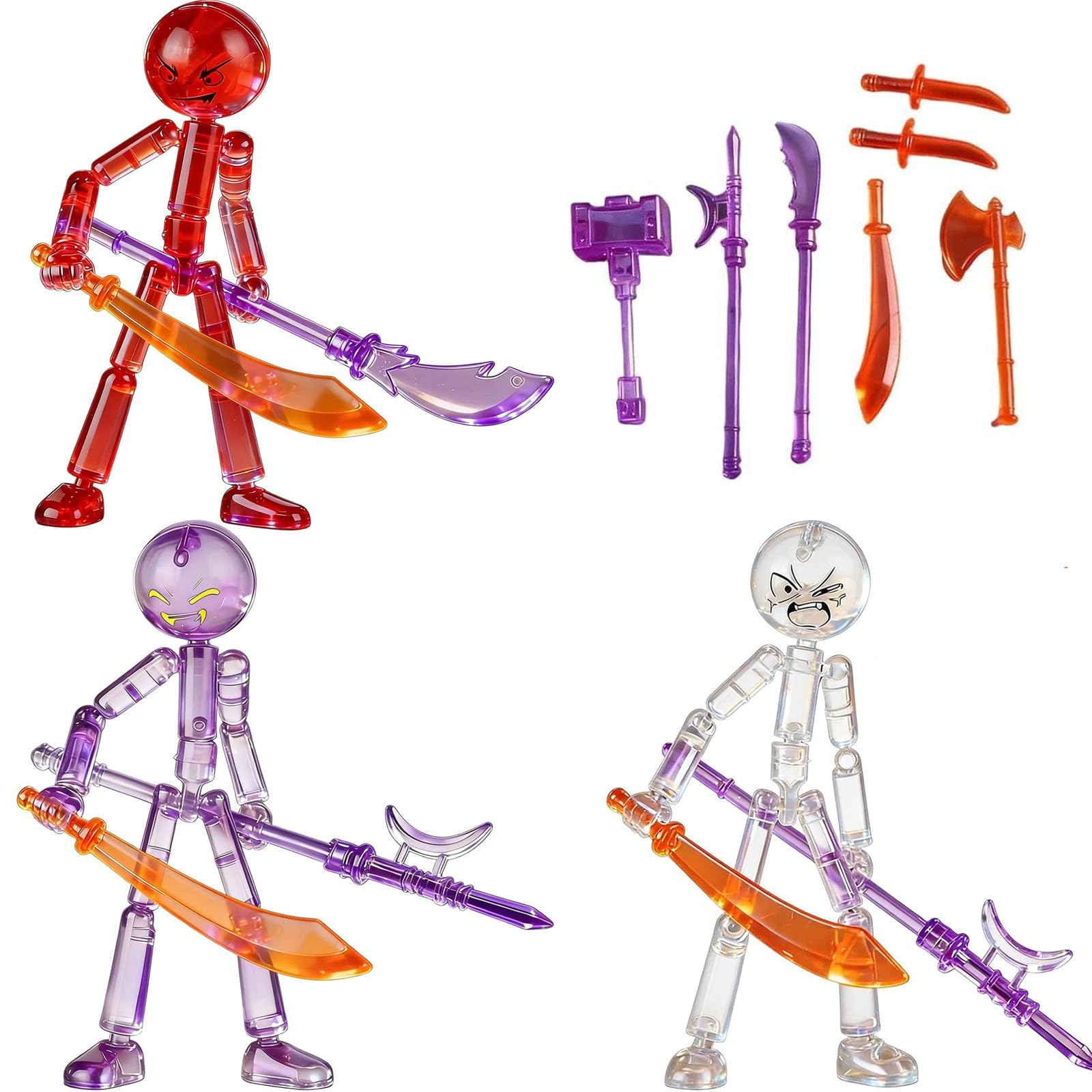 Collectable Action Figures Set, Collectable Assembleable Stickmans (H#*3)