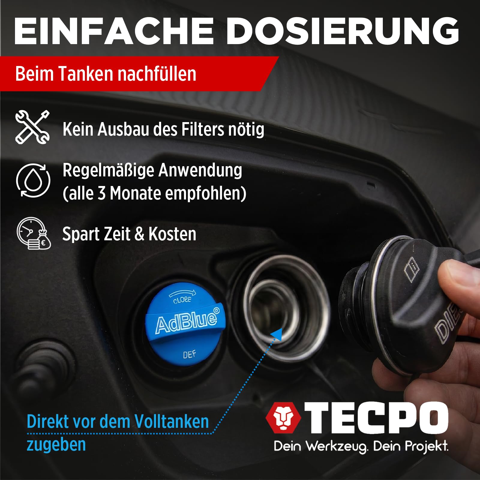 TECPO 12x Partikelfilter Reiniger Diesel DPF, 300ml DPF Diesel Reiniger Additiv Zusatz Kraftstoffzusatz Dieselpartikelfilter Reiniger Dieselkraftstoffadditiv (12er-Pack)