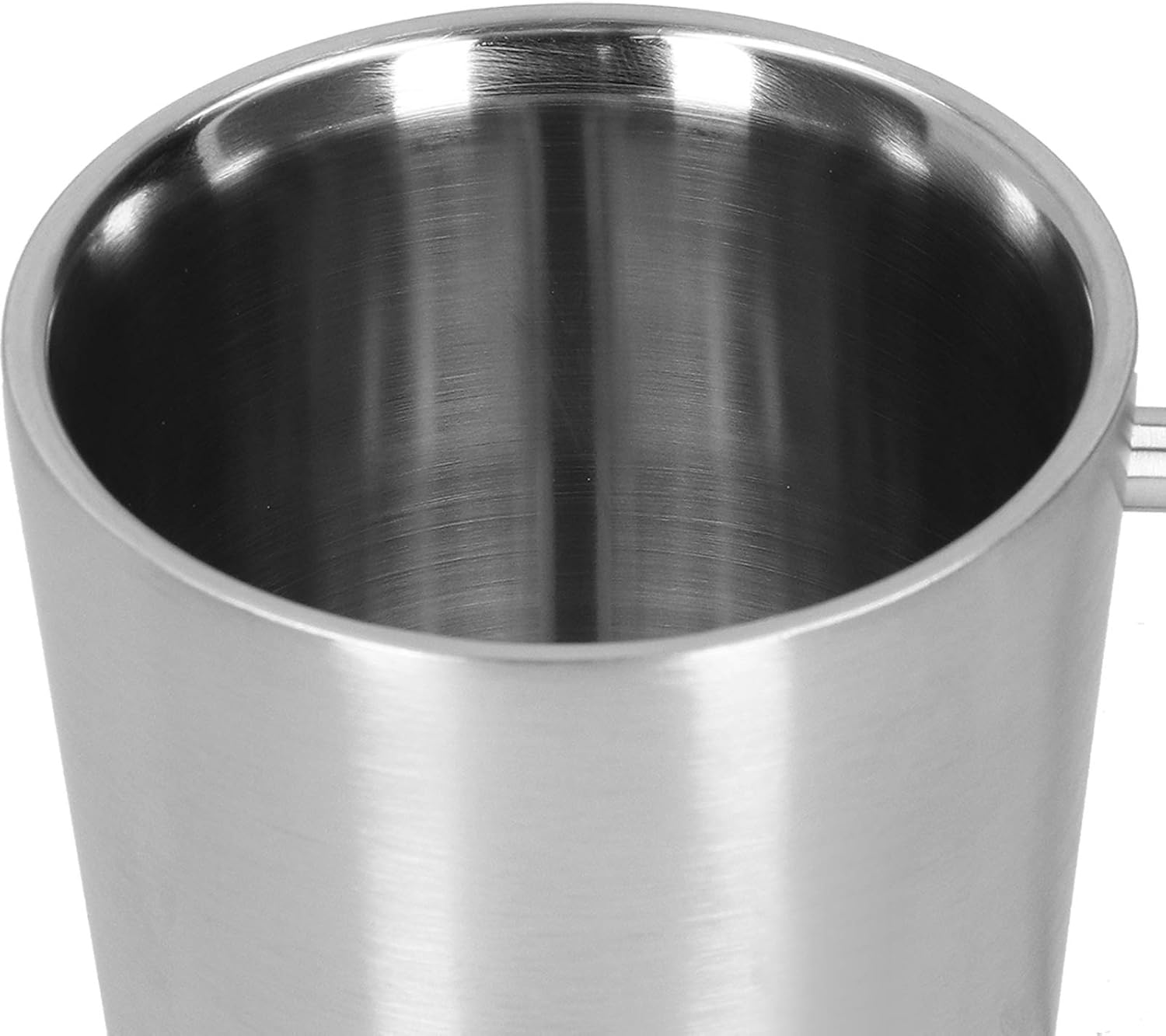 Hapivida Stainless Steel Double Walled Mug, 12oz/340ml Insulated Cup Coffee Mug Water Camping Mug with Handle Silver - Image 9
