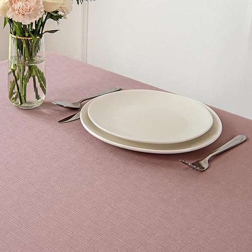 Miniatura 3 de maxmill - Mantel cuadrado resistente al agua, antiarrugas y a prueba de derrames, con textura que simula lino, mantel decorativo de tela para