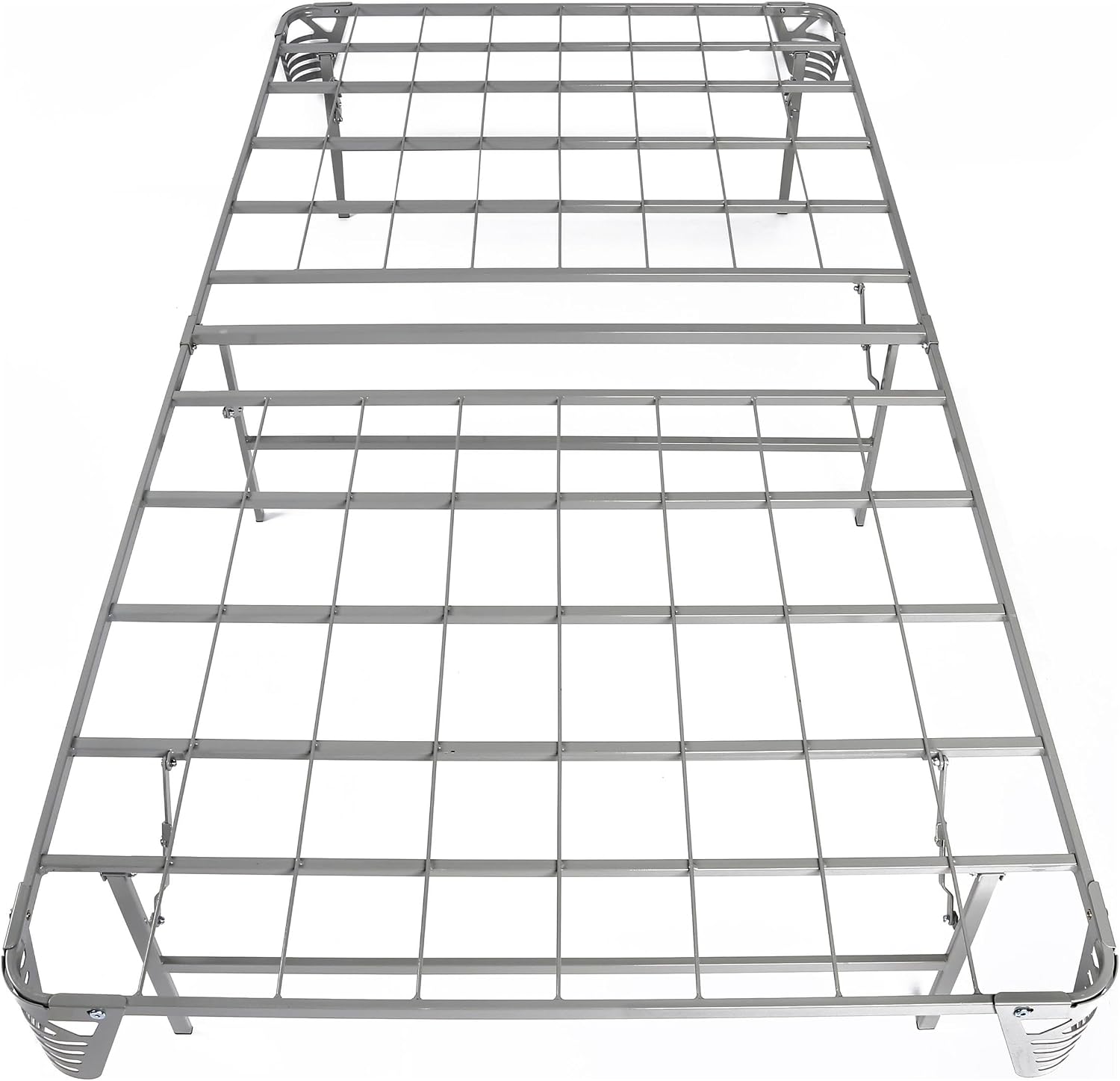 Furniture of America Polosa Transitional Metal Twin Bed Frame in Silver