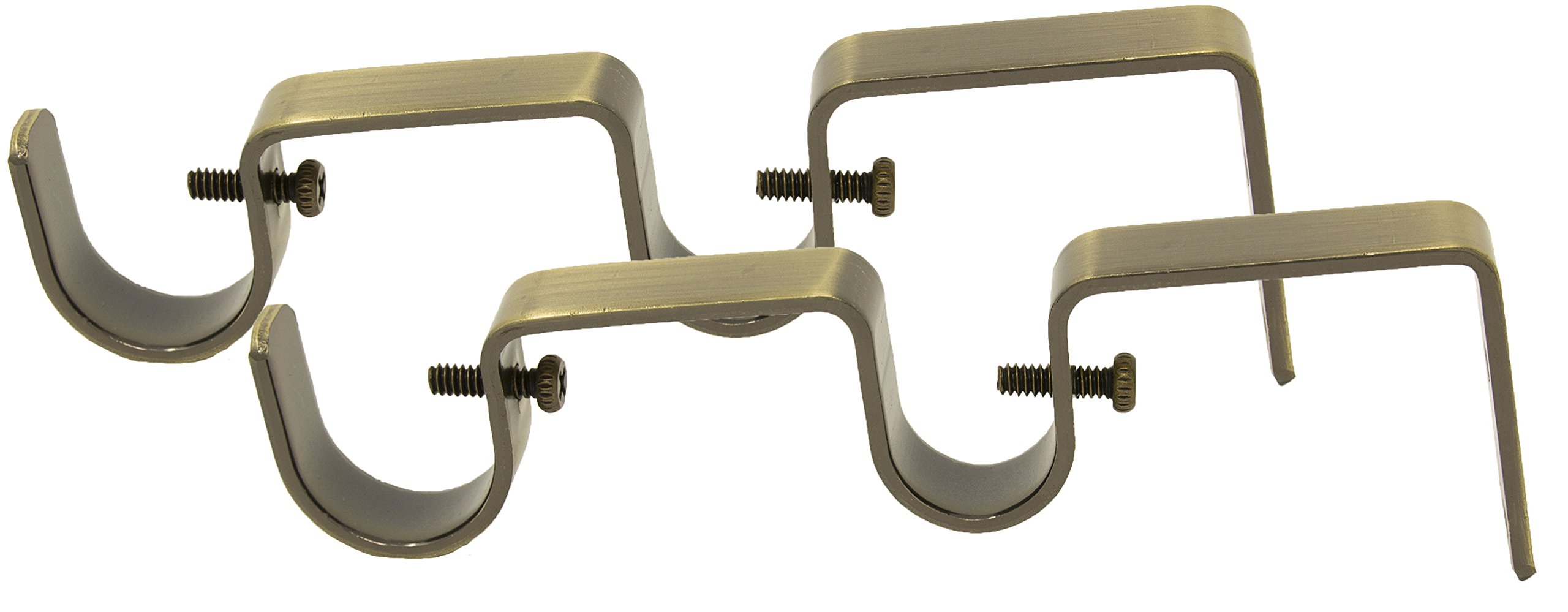 Urbanest Set of 2 Double Curtain Rod Bracket for 1