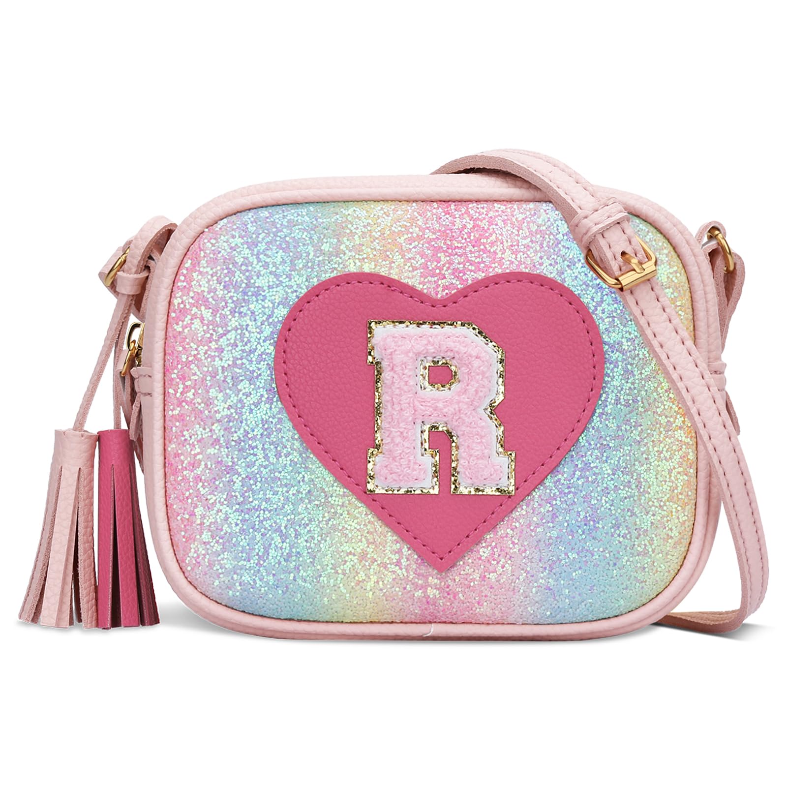 KKXIU Birthday Gifts for Girls Initial Toddler Purse Cute Kids Crossbody Bag