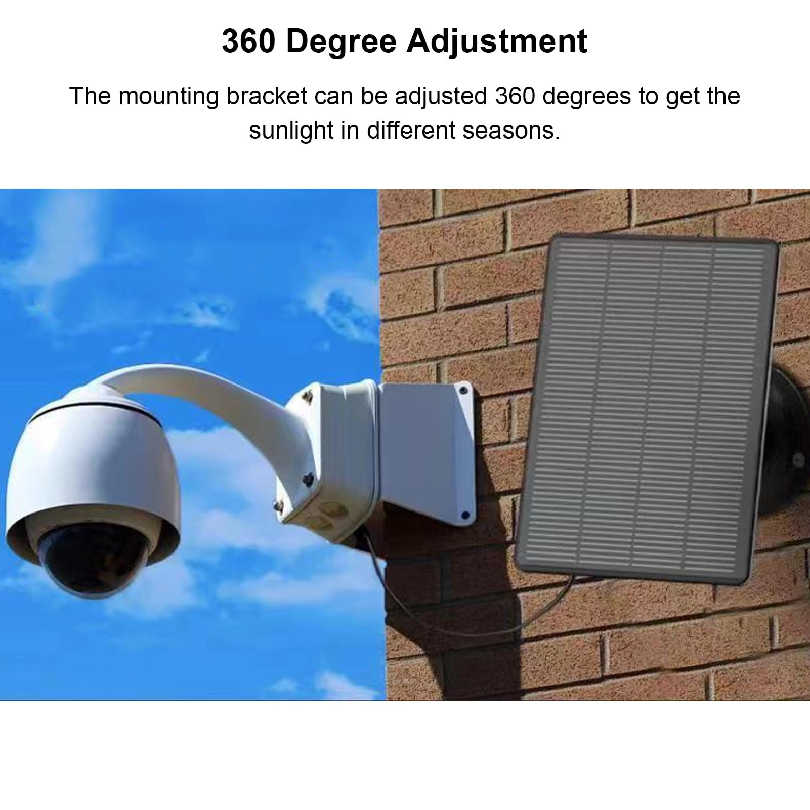 Panneau solaire haute efficacité réglable à 360° pour extérieur