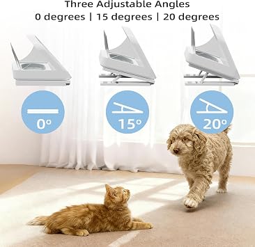 Adjustable Stand for Automatic Microchip Cat Pet Feeder, 0-20 Adjustable Angle, Reduces Joint Fatigue and Promotes Better Digestion for Pets, Easy to Install