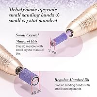 Vista 29 de MelodySusie 50 Pcs Nail Drill Bits Small Sanding Bands with 3.1mm Mandrel Bit, 120 Medium Grit Nail File for Acrylic Nails Gel Manicures and Black