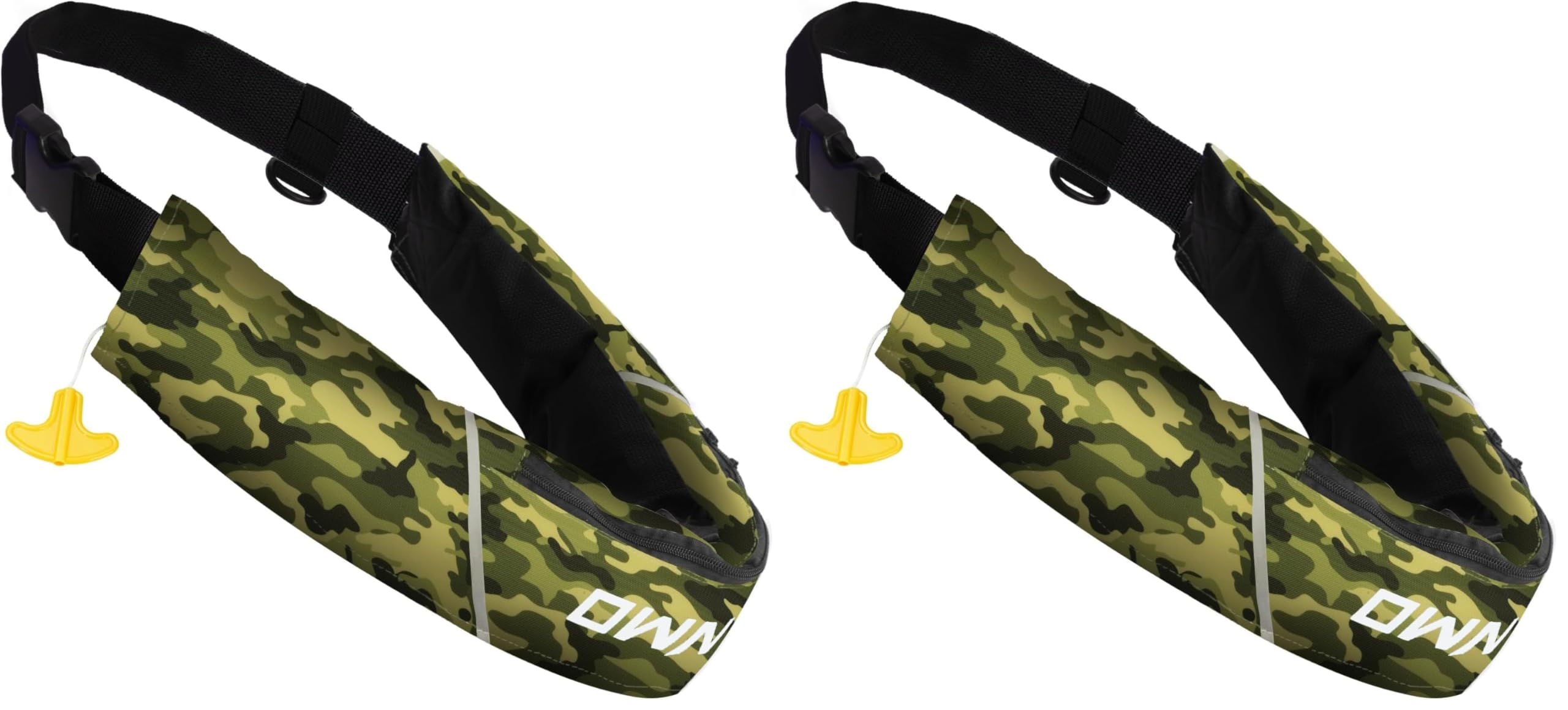 Owntop Manual Inflatable Belt Pack, Adults Swim Jacket with Blowpipe &amp; Whistle, 24g CO2 Cylinder Included, Low Profile for Kayaking, Fishing, Paddle Sports