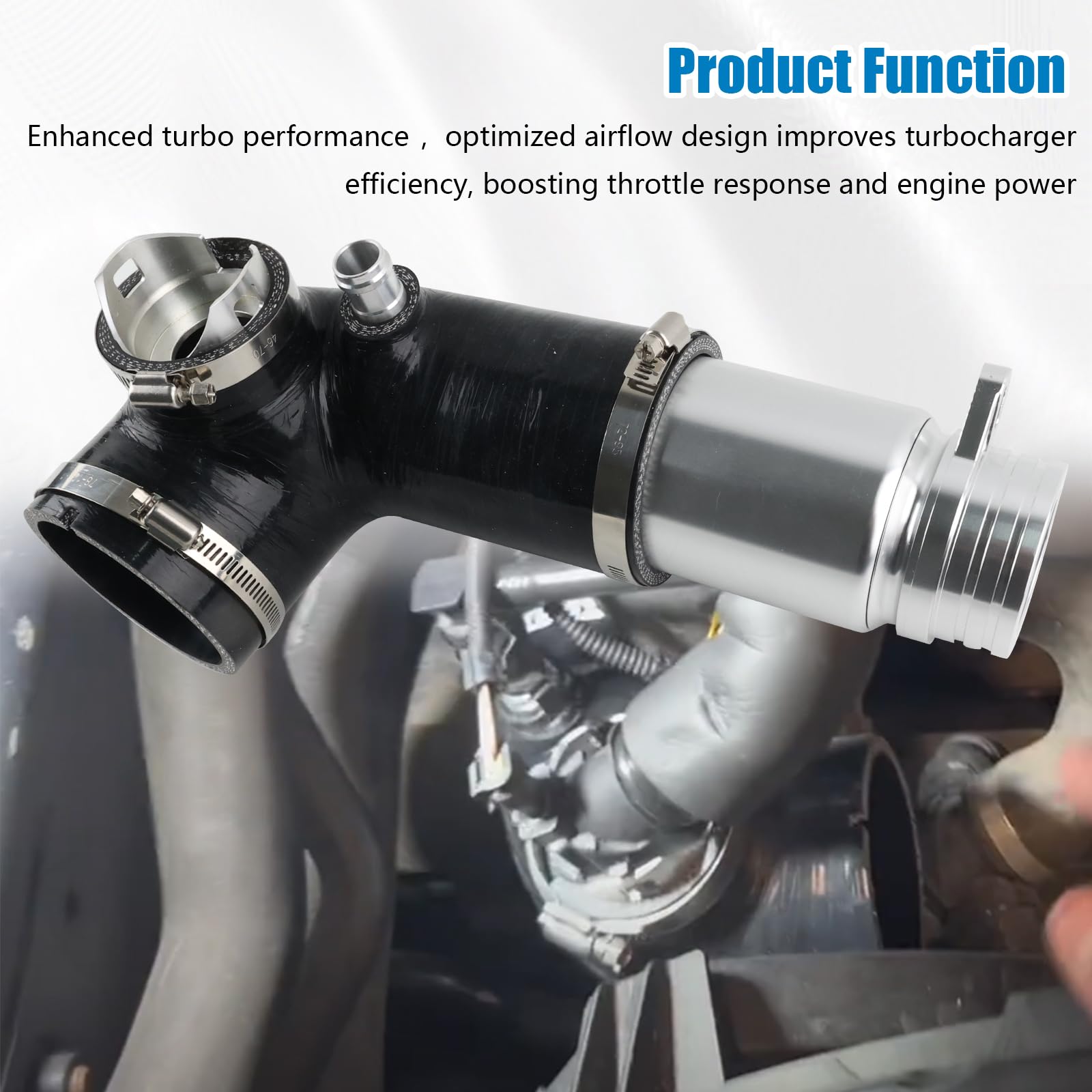 Tubo di ingresso turbo in alluminio silicio, compatibile con BMW N20 / N26 2.0T turbo motore -125i 220i 228i 320i 328i 420i 428i 520i 528i 13717605638