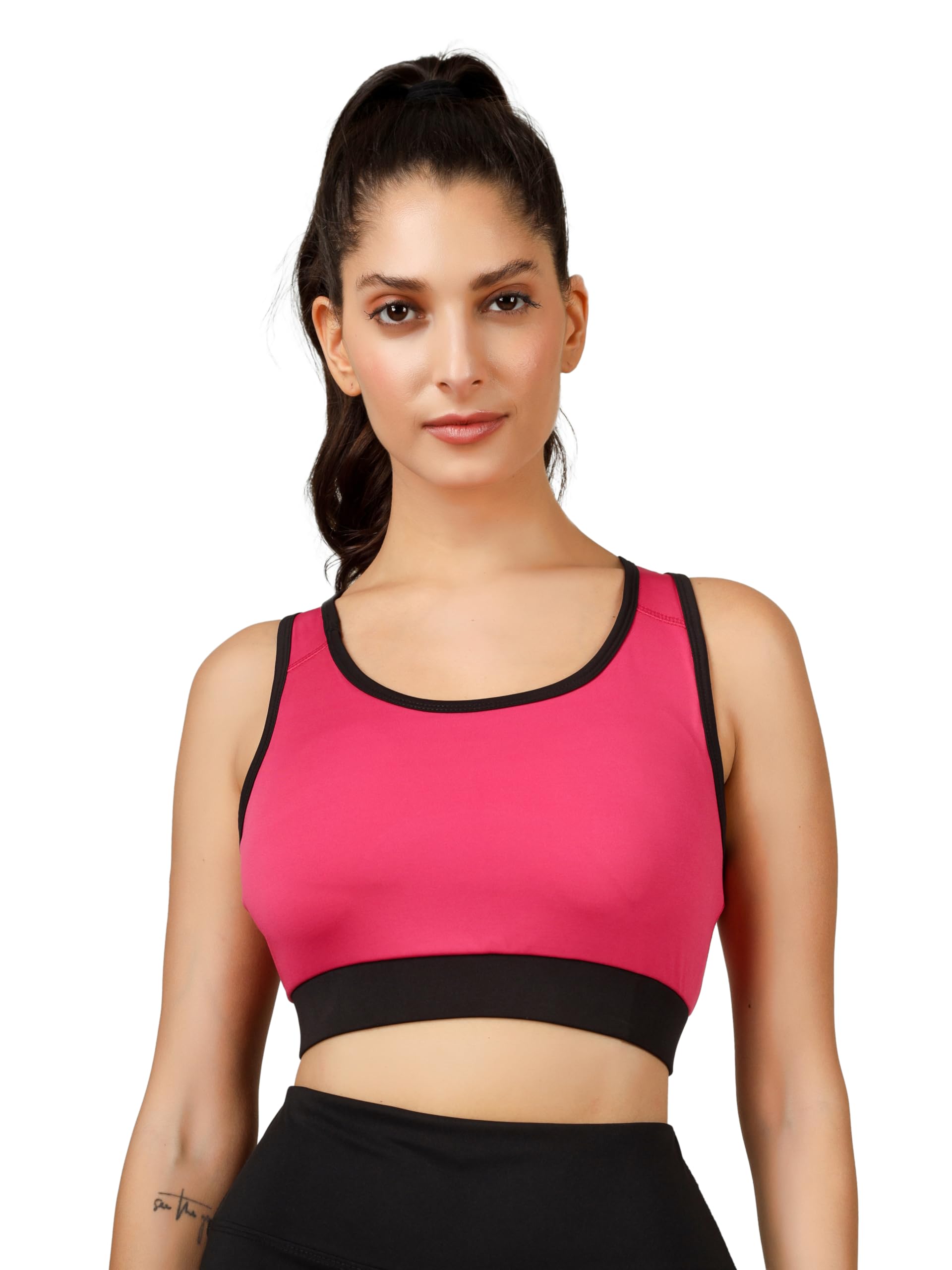 imperative High Elasticity Anti-Sweat Non-Wired Padded Full Coverage Sports Bra for Women | Womens -Medium Impact Gym/Workout Bra-picture-24