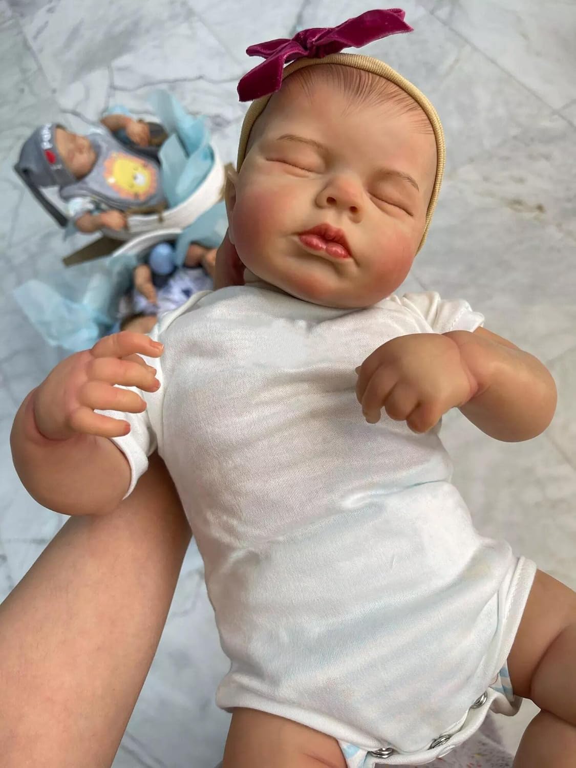KAWAYII Reborn Baby Doll Realistic Sleeping 20 Inch Real Life Baby Dolls Girl New Born Baby Doll Handmade Gift Set for Xmas Birthday…