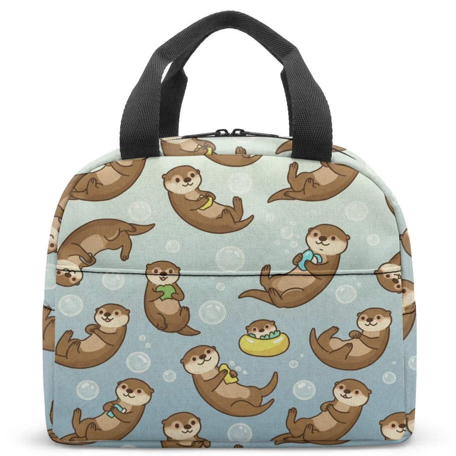 Sac à déjeuner isotherme loutre marine 23 x 13 x 21 cm modèle 04