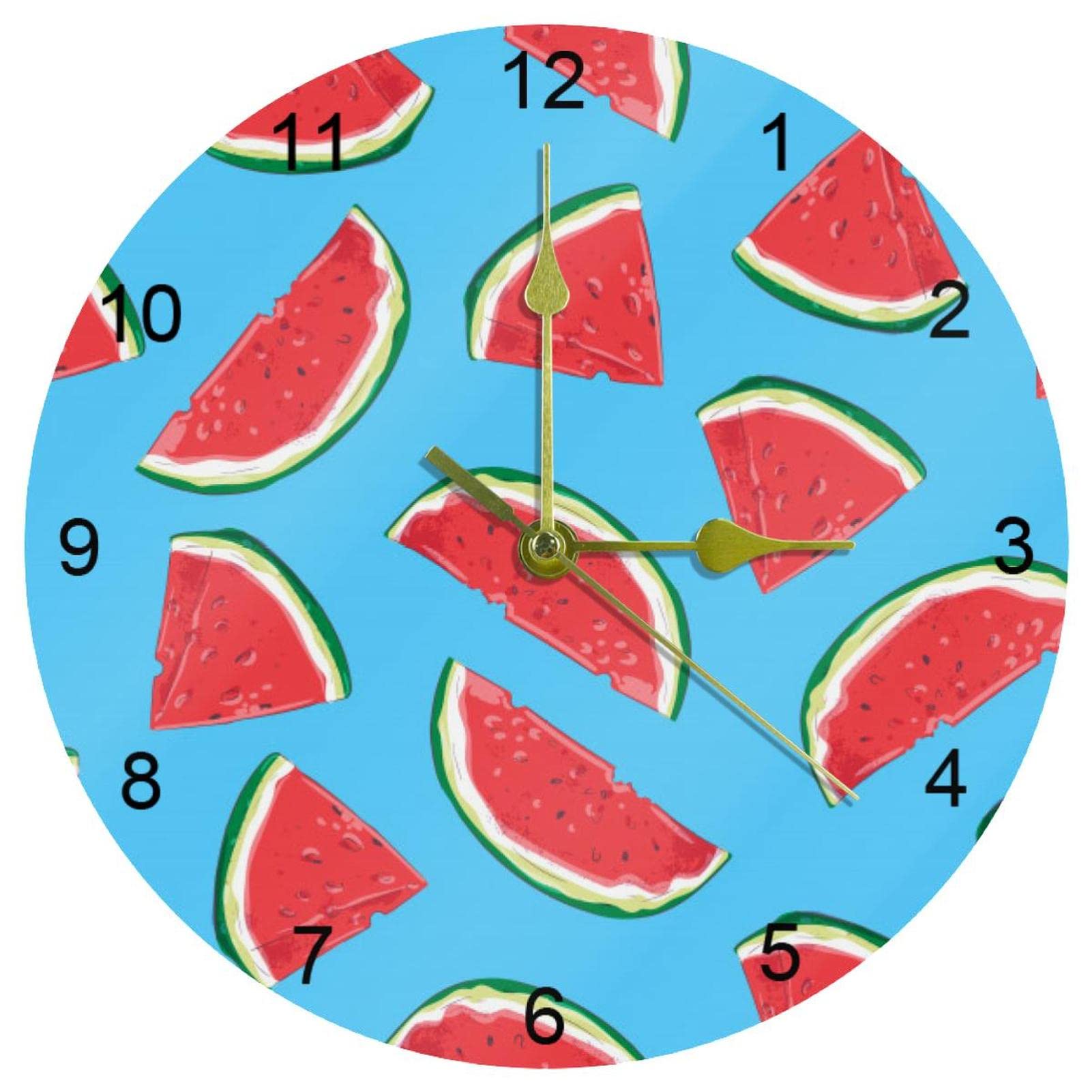 Horloge murale à quartz silencieuse 25,4 cm chiffres arabes à pile