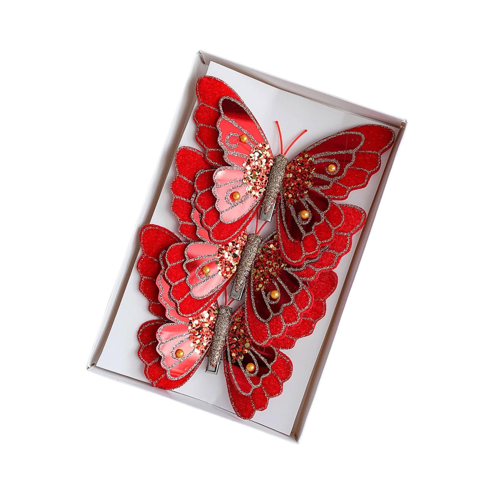 our fave 3 Pieces Sturdy Clip on Butterfly Decorations Portable Multipurpose Celebratory Embellishments for Festive Styling Butterfly Tree Clips