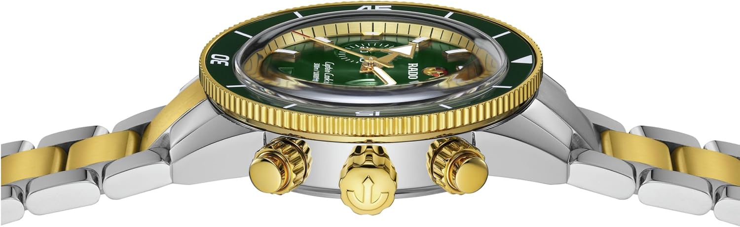 Rado -Captain Cook-Mens-Swiss Automatic Watch-Stainless Steel PVD-Sapphire Crystal -43mm