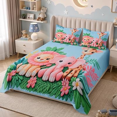 7D Digital Printed Double Bedsheet .