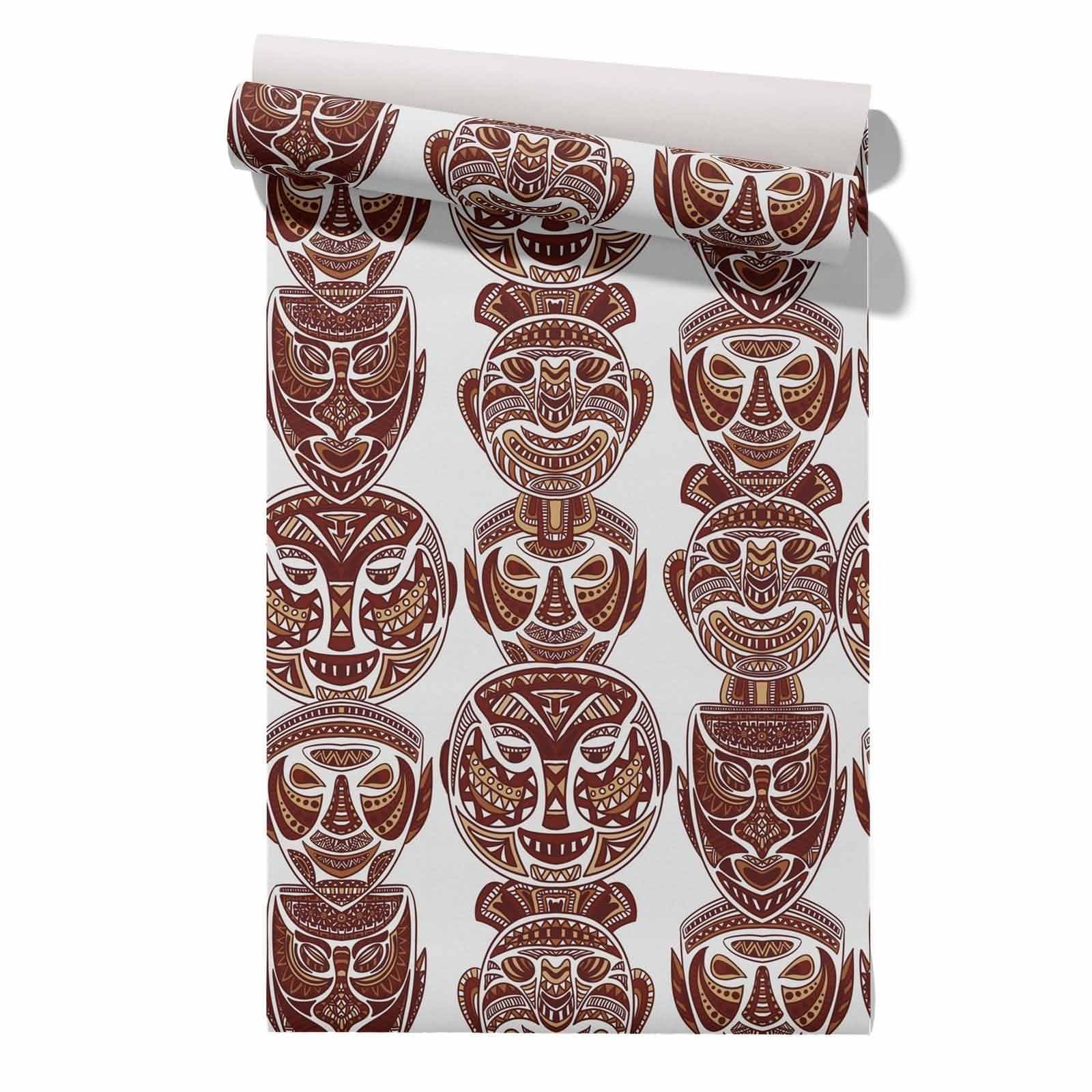 CEVAN Cupboard Wallpaper Waterproof Drawer Liner for Bathrooms Ethnic Patterns Retro 45x500cm