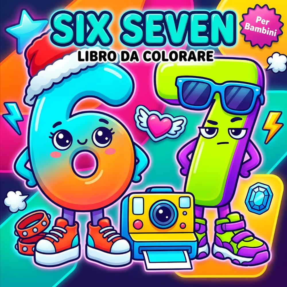 Libro Da Colorare Six Seven Brainrot: Illustrazioni Divertenti e Facili Con Stile Internet Per Bambini, Ragazzi e Adulti