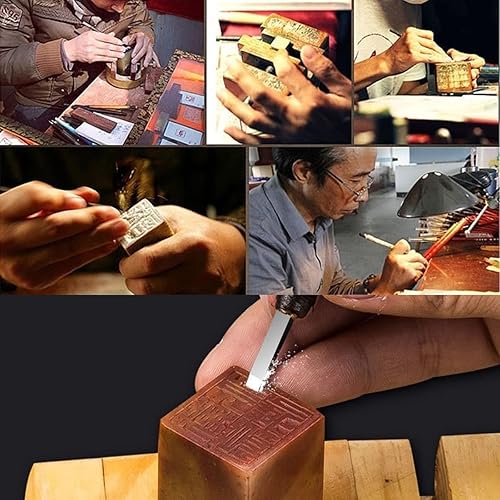 Miniatura 6 de Juego de herramientas de tallado de piedra Juego de herramientas de tallado de cincel, 8 unids grabado tallado hoja de corte cincel juego de