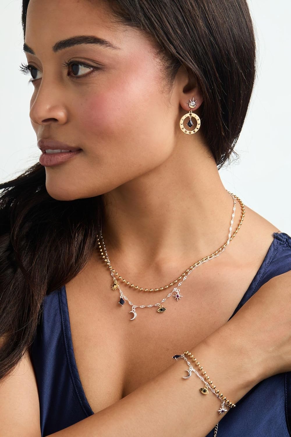 Alex and Ani Moon Magic Earrings