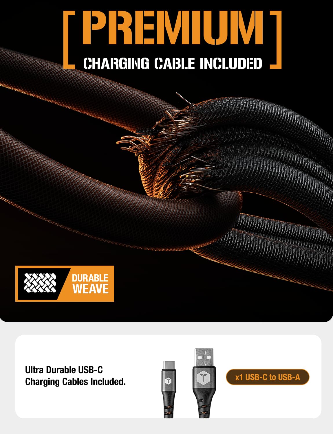 ToughTested Cargador portátil de energía solar dual de 10.000 mAh, batería externa IP65 impermeable y linterna LED de 18
