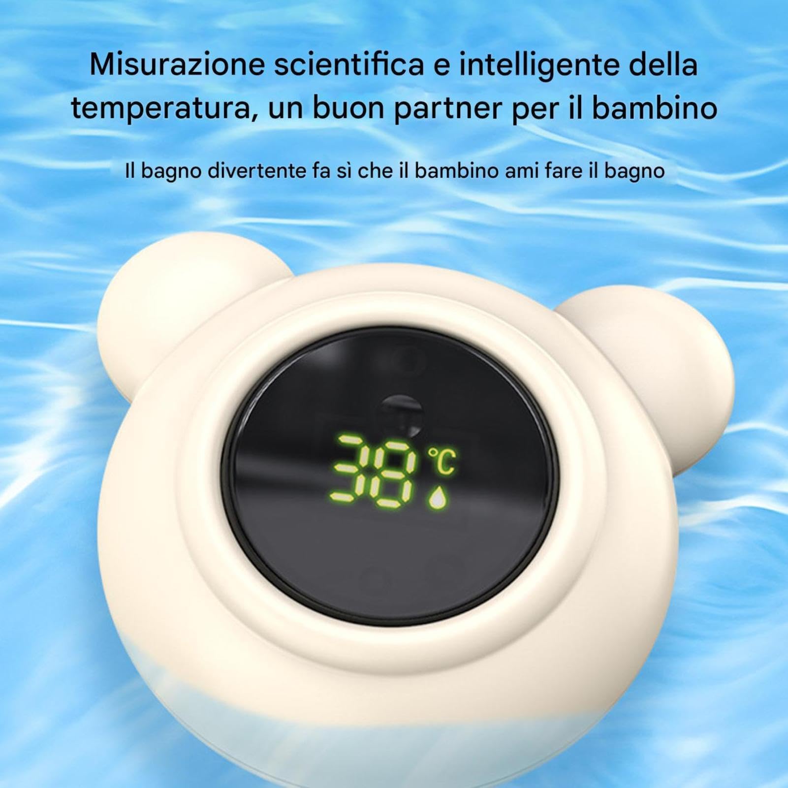 Termometro Digitale Galleggiante Per Il Bagnetto Dei n-eonati - Indicatore Di Temperatura d-ell'acqua Nella Vasca, Display LED Impermeabile, Accessorio Essenziale n-eonati, Per Il Bagnetto Sicuro