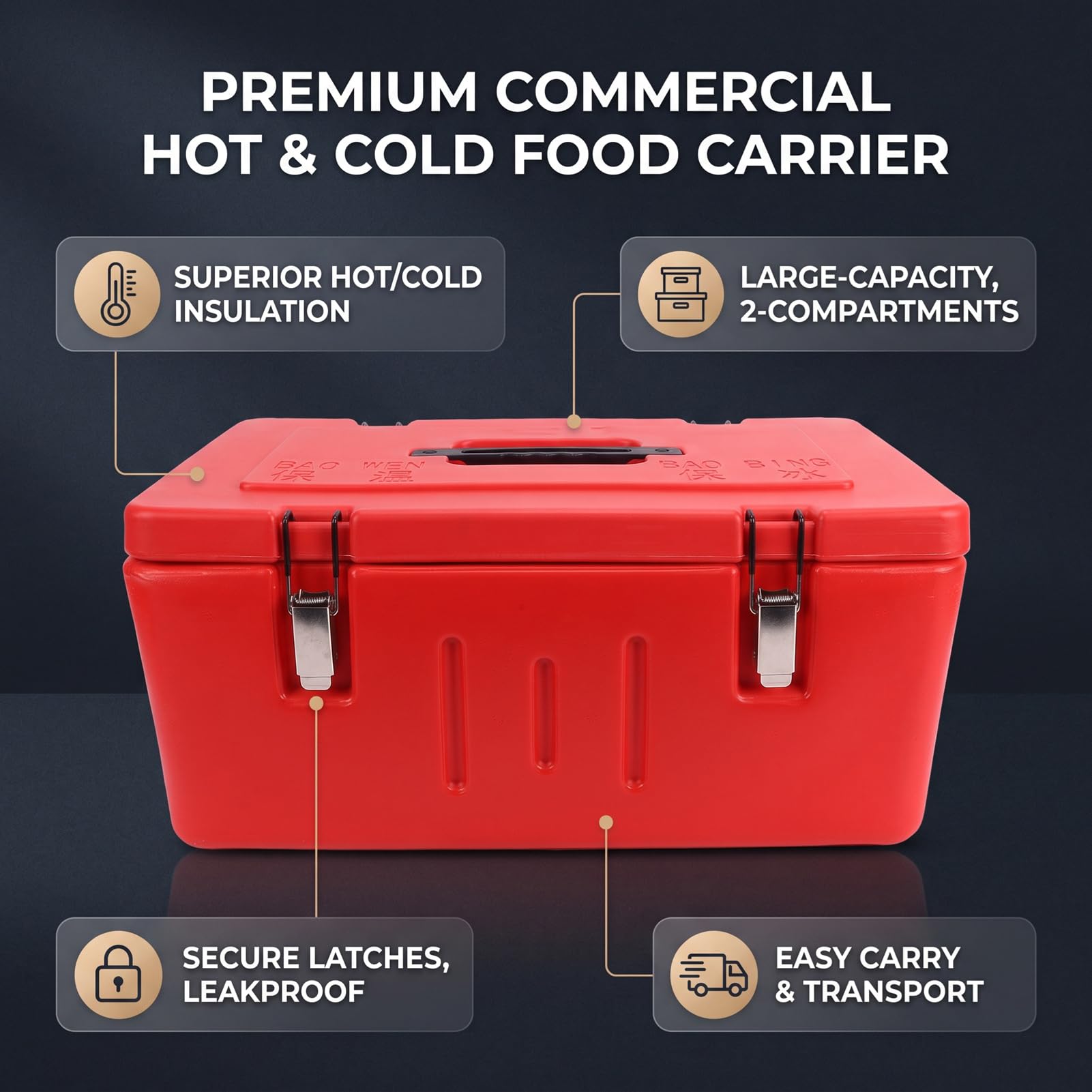 Fafeicy Contenitore Termico per Alimenti Commerciale, Porta Vivande