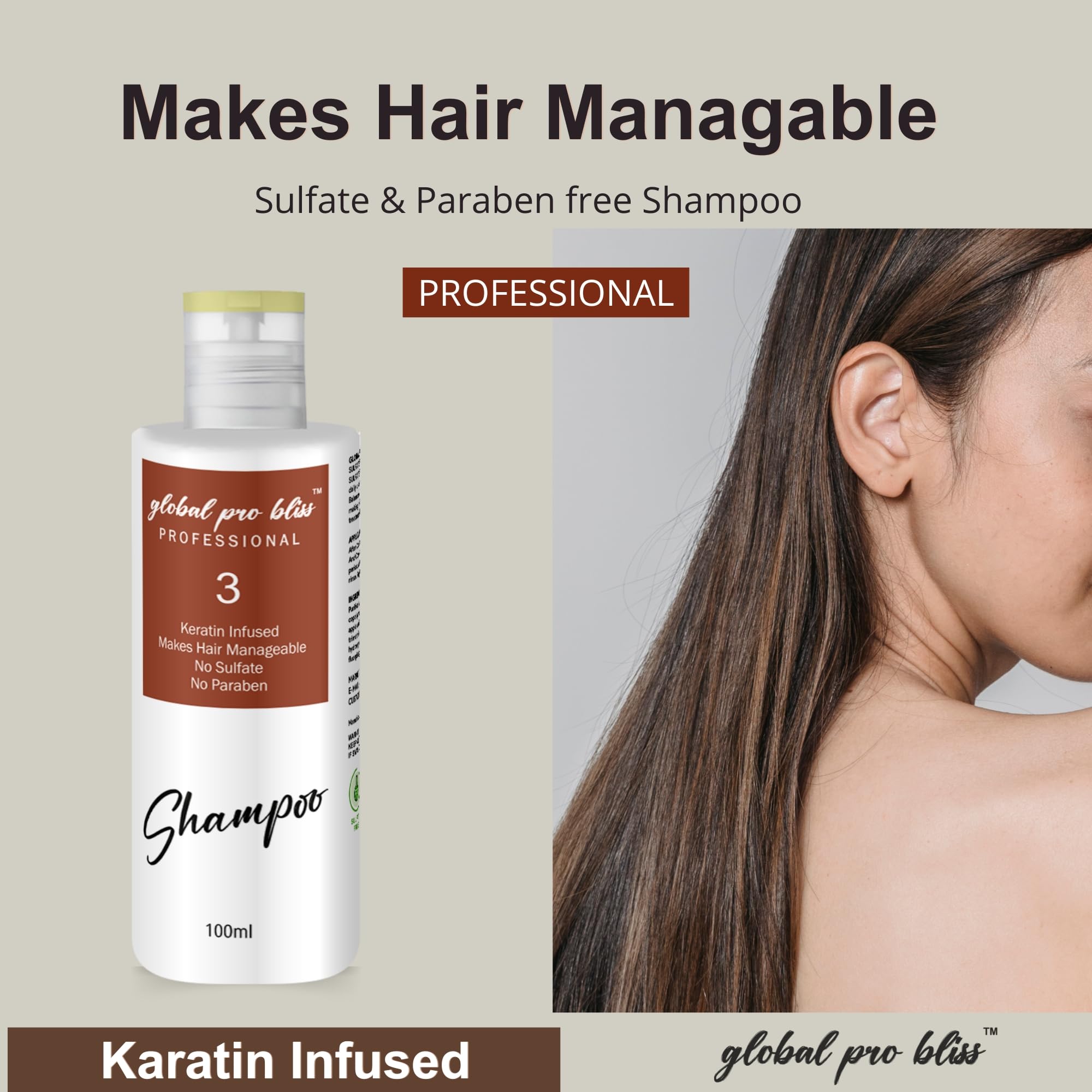 Global Pro Bliss Brazilian Keratin Treatment 500ml Kit Protein