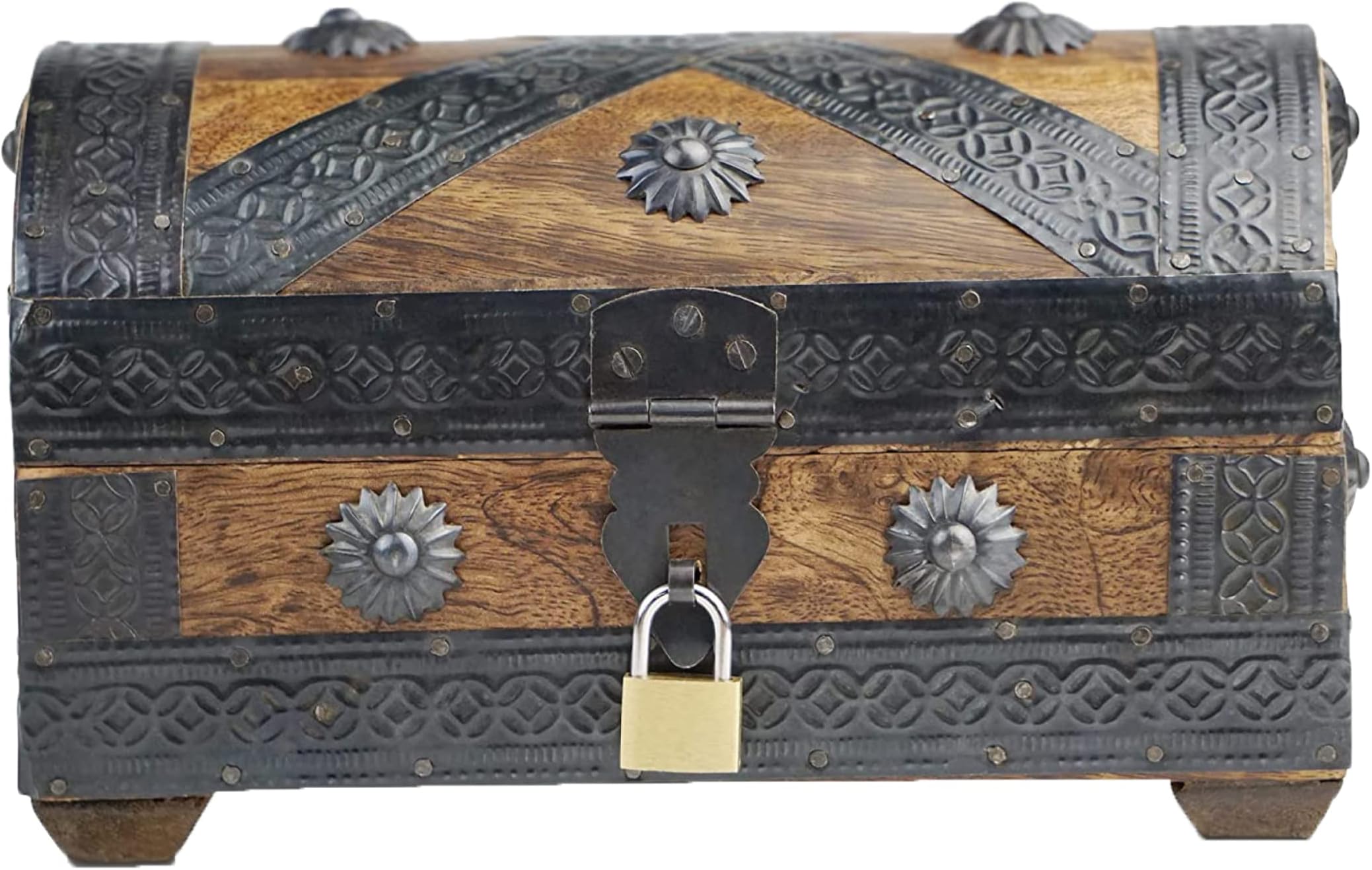 Infinimo Schatztruhe Caribe - Holzkiste Mit Zahlenschloss (28x19x15cm)