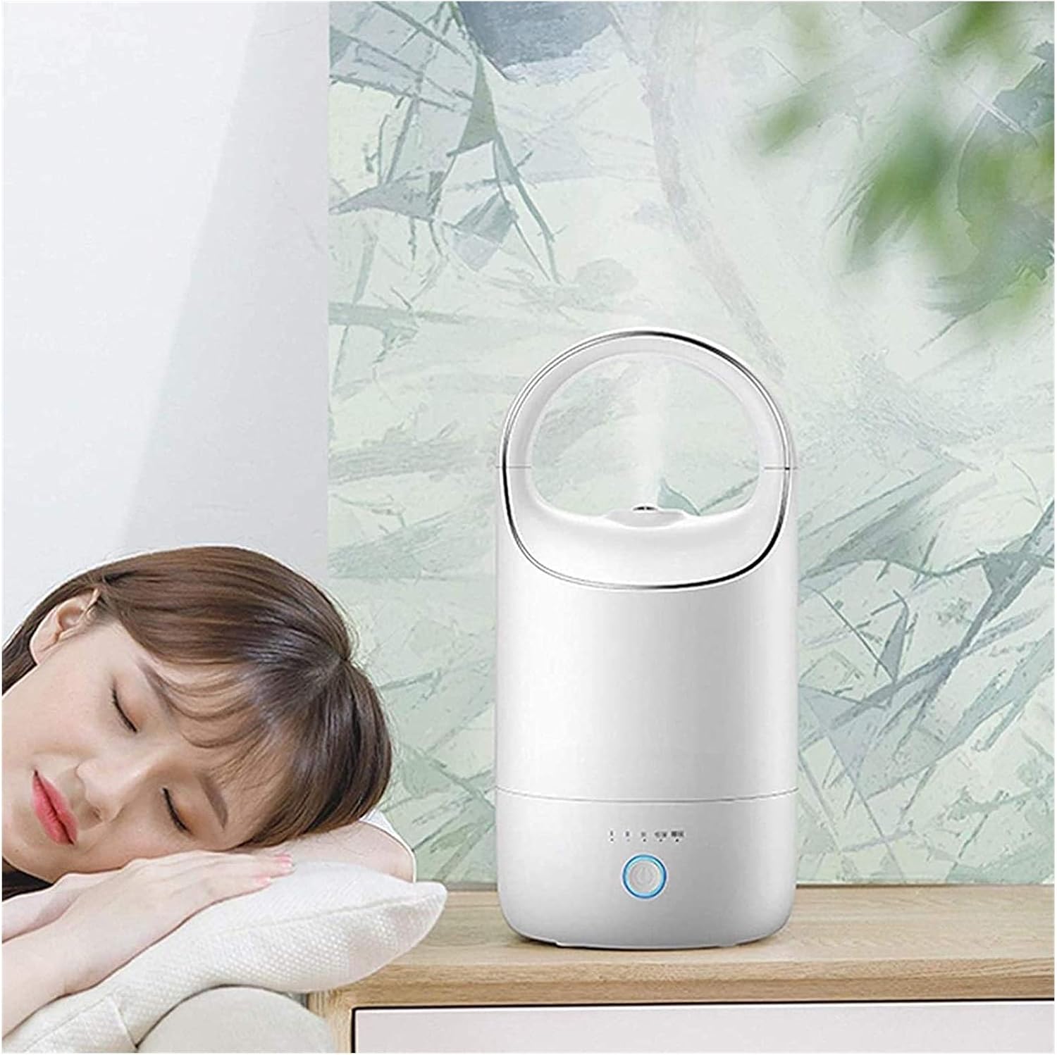 Humidifier 3L Quiet Humidifiers for Large Bedroom Adults 360° Nozzle Waterless Auto Shut-Off for Home Office White