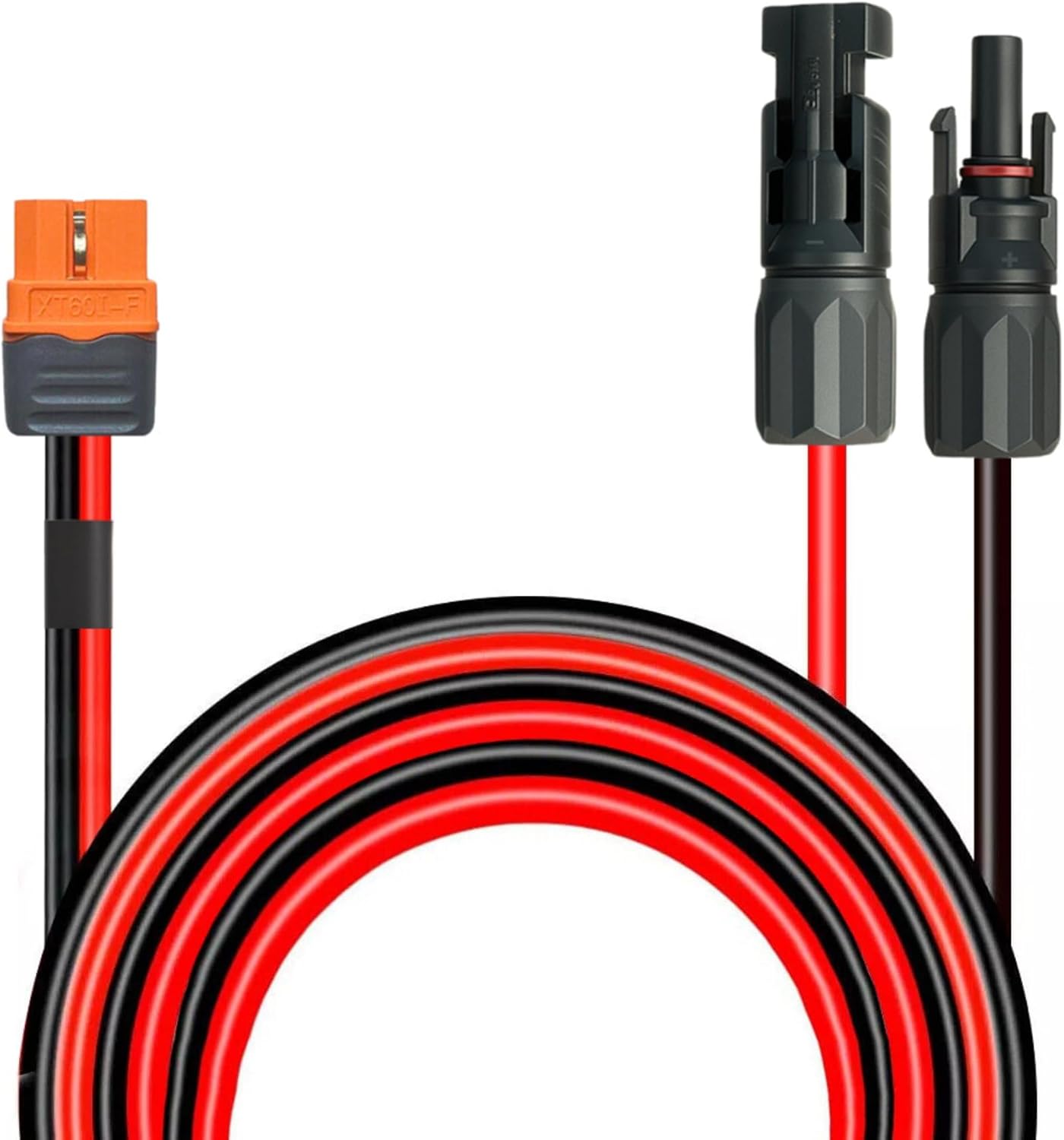 Solar Panel to XT60i Extension Cable, 15FT 10AWG Silicone Wire for Solar Generators & Portable Power Stations