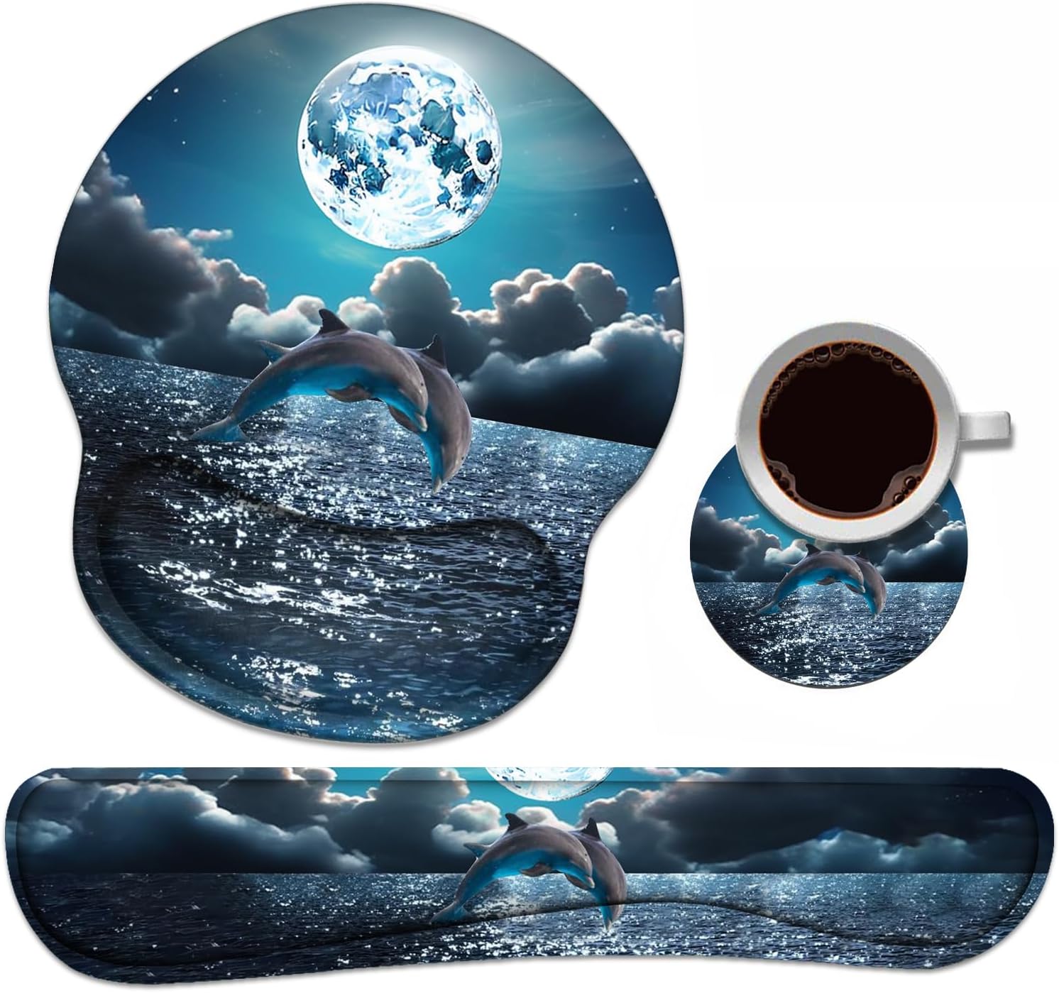 Ergonomic Mouse Pad With Wrist Rest - Memory Foam Support With Massage Design For Office & Gaming