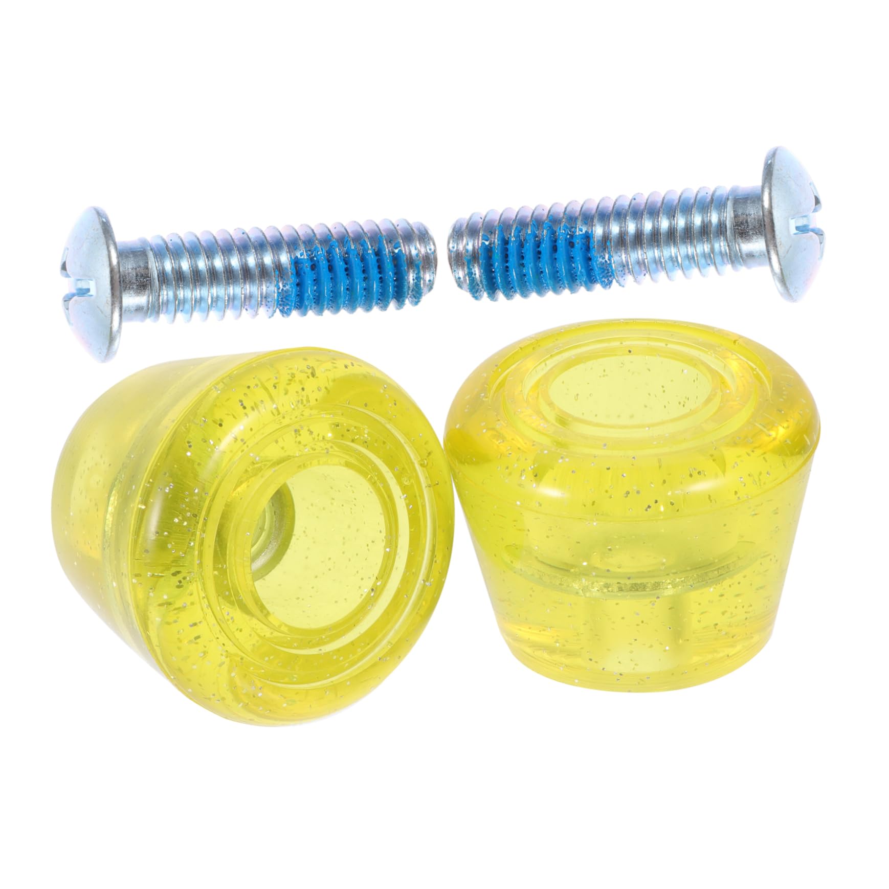 KICHOUSE 1Pair Replaceable Professional Skate Toe Stops Wear Resistant Skate Brakes for Roller Skating Portable Skate Plugs with Screws Height for Stability and Control