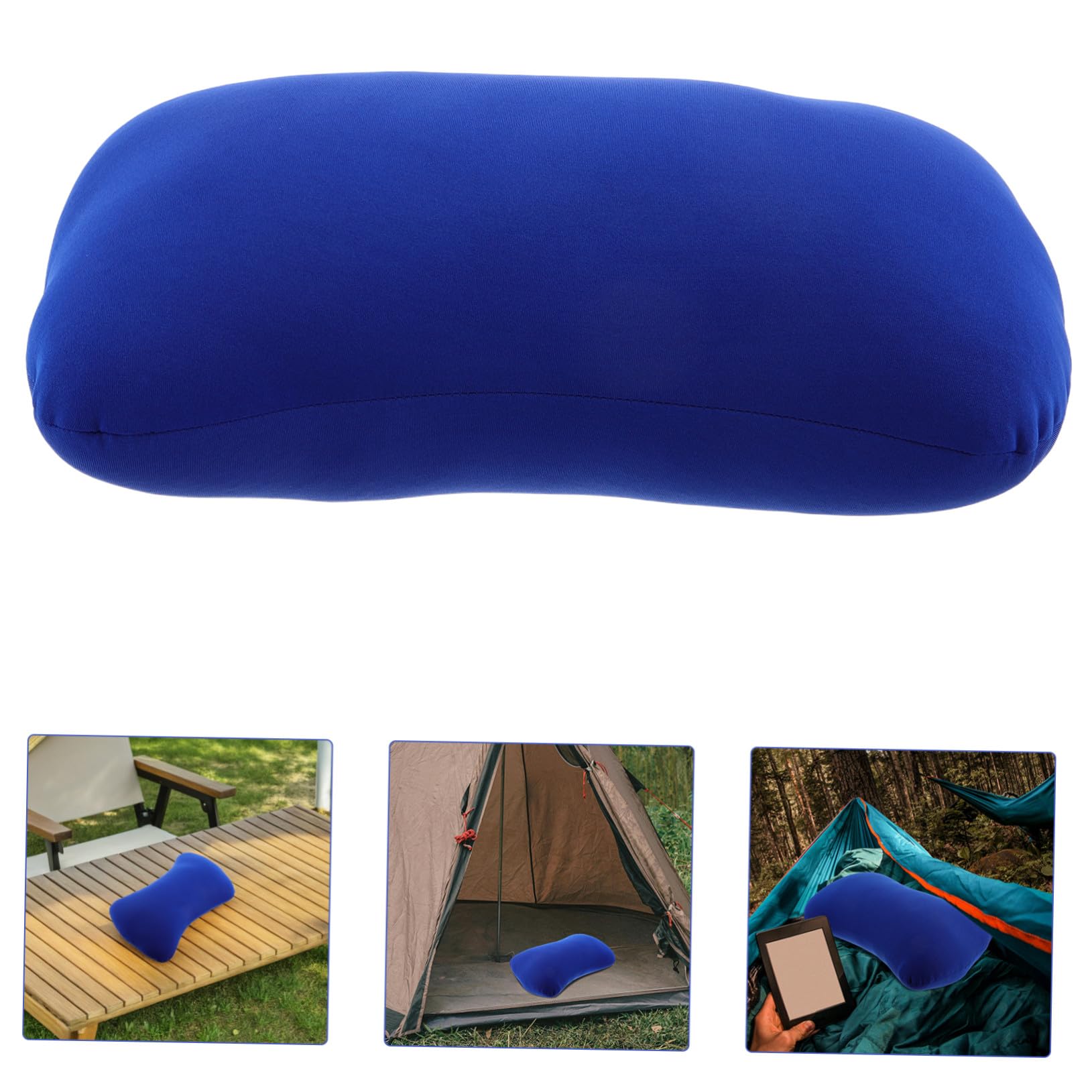 Almohada Portátil de Espuma Partículas en Forma de Hueso, Ligera y Mini para Camping al Aire Libre, Soporte Cómodo para Cuello y Lumbar, Tamaño Compacto y Lavable