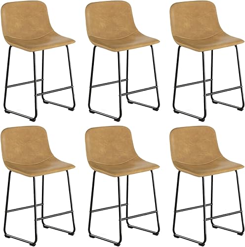 Miniatura 60 de TAVR Juego de 2 sillas de comedor, taburetes de altura de mostrador sin brazos con respaldo que soporta hasta 500 libras para el hogar, cocina,