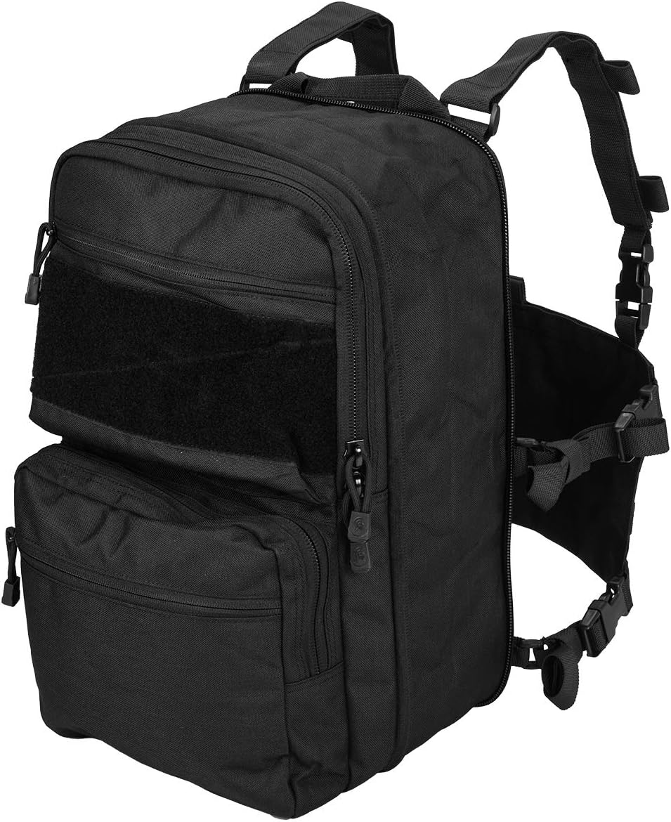 Lancer Tactical 1000D Nylon QD Chest Rig and Backpack Combo (Black)