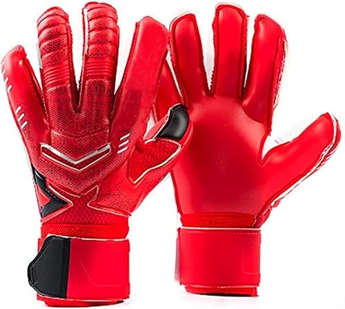 XINNI Guantes de portero de portero de agarre fuerte palma con dedo muñeca apoyo protección guantes de fútbol para jóvenes y adultos, hombres y