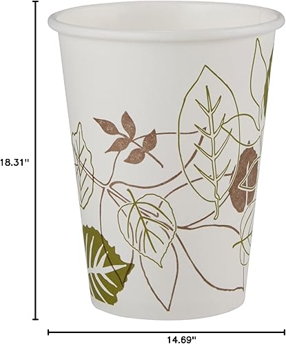 Miniatura 8 de Dixie - Taza de café caliente de papel de 12 onzas por GP PRO (Georgia-Pacific), Pathways, 2342WS, 500 unidades (25 tazas por manga, 20 fundas por