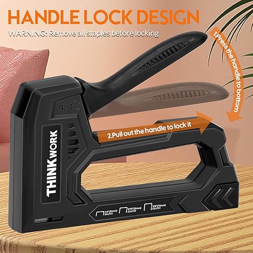 Miniatura 16 de Juego de 27 pistolas de grapas rosadas, uso doméstico, 3 en 1 con 900 grapas, pistola grapadora para madera resistente, tela, manualidades