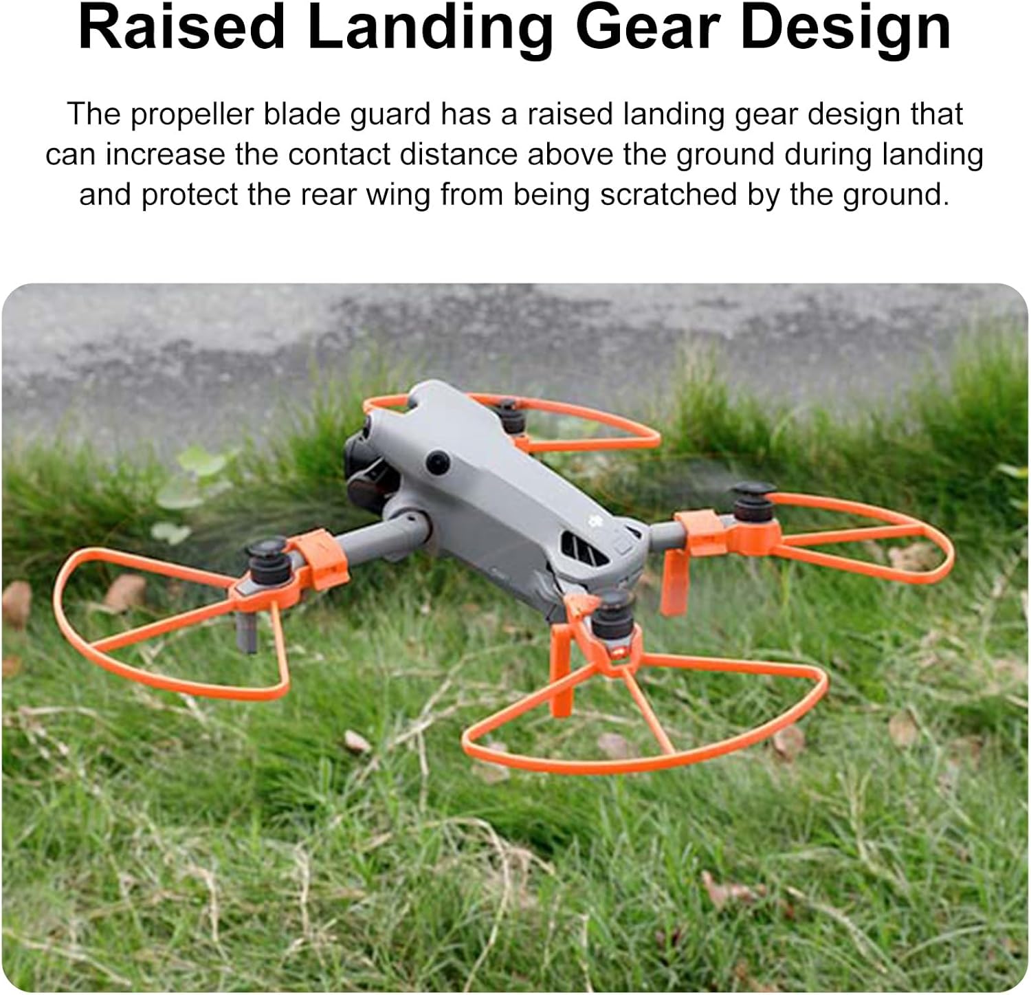 Propeller Blade Guard for DJI Mini 5 Pro,Durable Plastic Bumpers with Raised Landing Gear, Propeller Protective,Shock-Resistant,Accessory for Drone,Orange
