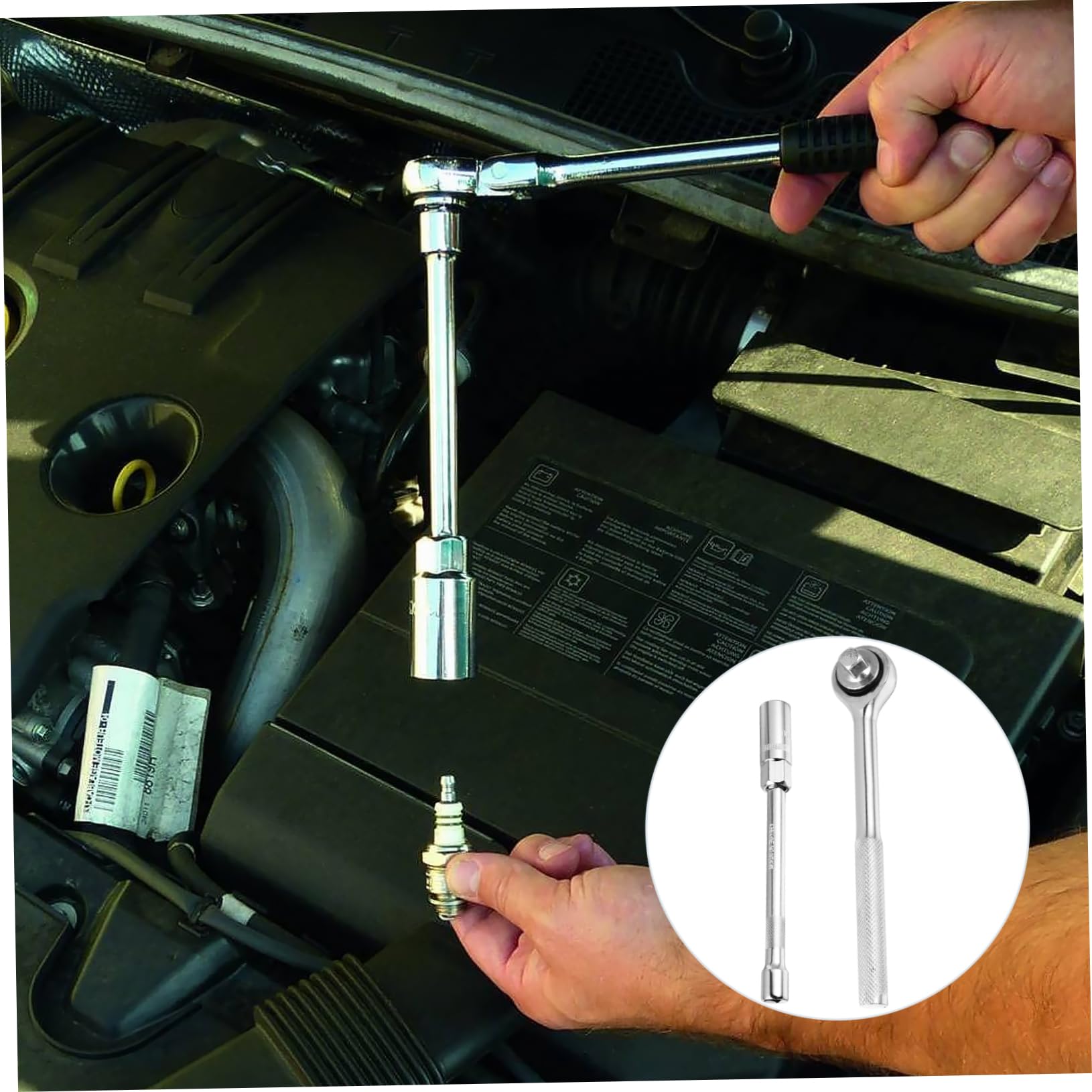 Douille de Bougie D’allumage 21mm en Acier Carbone, Lot de 3 Set de Set