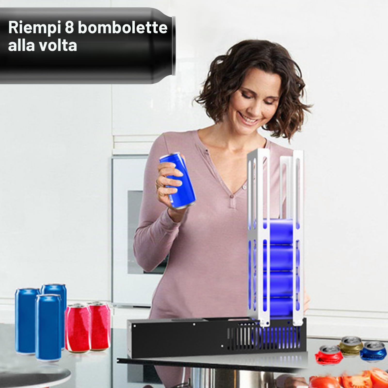 JAOGAUS Trituratore Elettrico per Lattine, modalità Automatica e Manuale | Riciclaggio di Lattine di Alluminio 6 a 18 Once, Riciclaggio di Lattine di Soda, Cola e Bottiglie di Plastica per L'acqua