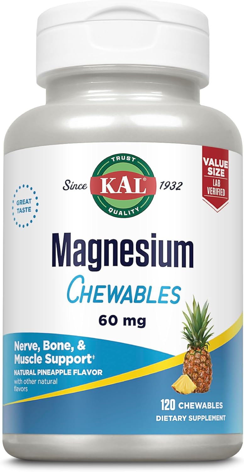 Amazon.com: KAL Magnesium Chewables - Magnesium Citrate for Nerve ...