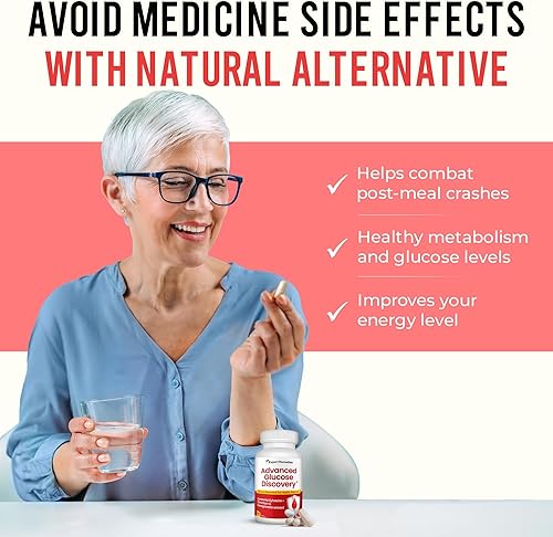 Miniatura 6 de Descubrimiento avanzado de glucosa para observadores del azúcar, con Gymnema Sylvestre, suplemento patentado de granada, Crominex 3+, metabolismo de
