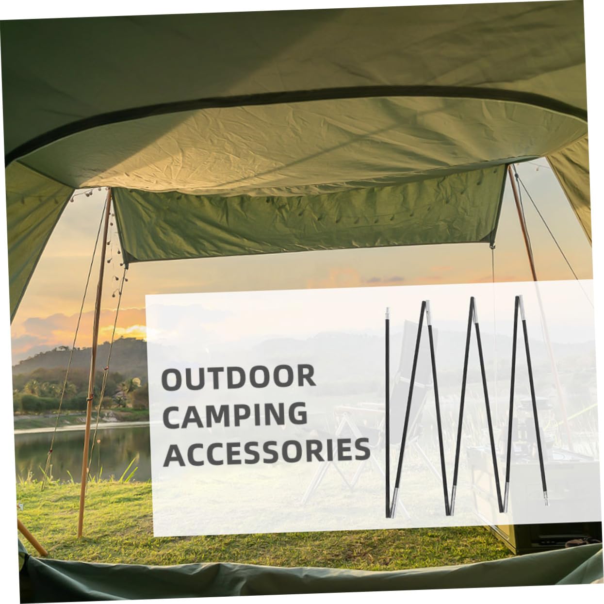 Anneome 2stücke Zeltgestänge Aus Fiberglas Tragbares Camping-zeltstangen-ersatzset Geeignet Für Outdoor-aktivitäten Wie Wandern Angeln Und Rucksackreisen Robust Und Langlebig