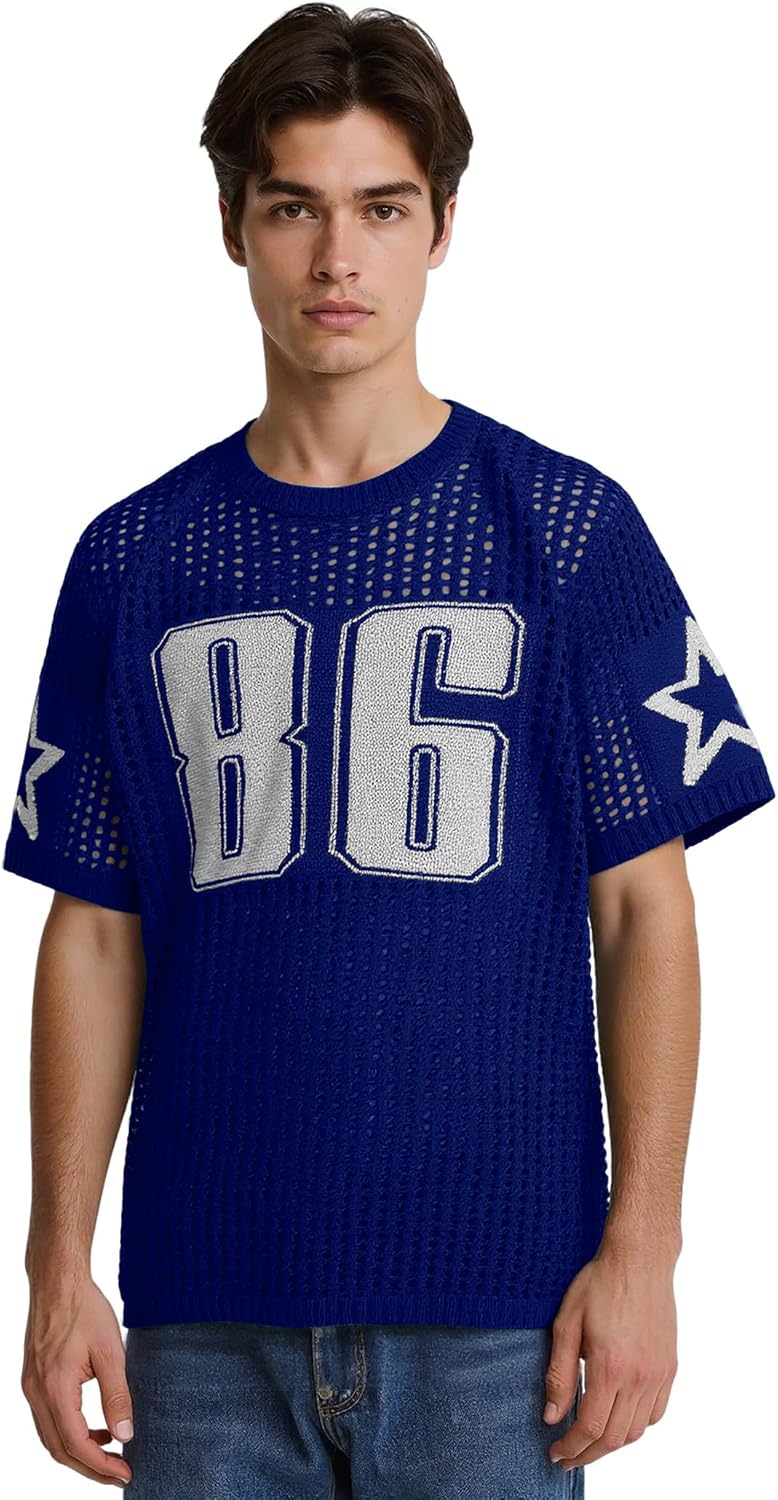 Men‘s 67 Graphic Crochet Tee - Y2K Vintage Jersey T-Shirt for Streetwear & Casual - Image 4