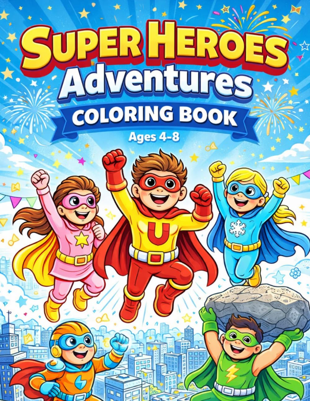 Super Heroes Adventures Coloring Book: Epic Superhero Coloring Adventures for Ages 4–8