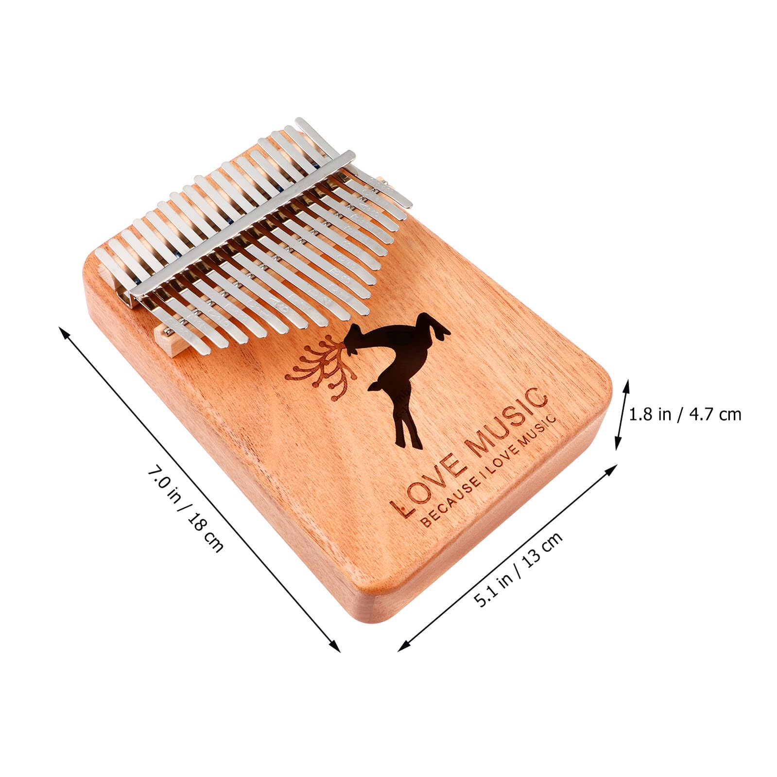 GLEAVI Instrument de Musique et Apprentissage Musical pour Débutants Facile à Utiliser 17 Touches Piano à Pouces en Bois Résonance