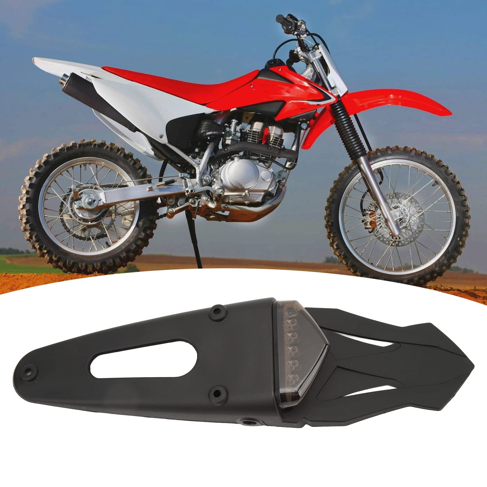 Portamatrículas Trasero Para Moto Con Luz LED Integrada - Eliminador De Guardabarros - Aleación De Aluminio CNC Negro